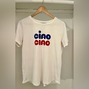White Ciao Ciao Short Sleeve Tee